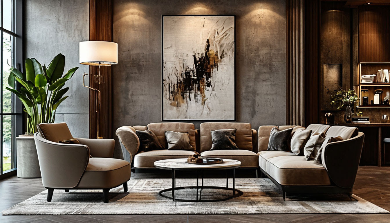 Пример современного торшера