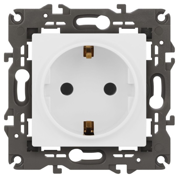 Розетка 2P+E Schuko Эра Elegance 14-2101-01М Б0065800