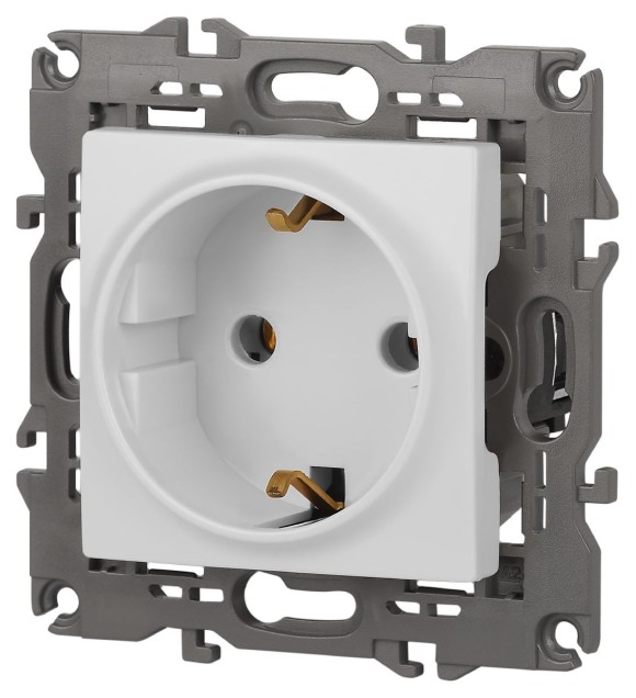 Розетка 2P+E Schuko Эра Elegance 14-2101-01М Б0065800