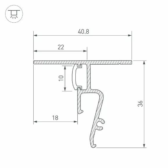 Профиль Arlight STRETCH-SHADOW-CEIL-2000 BLACK (A2-CONTOUR-PRO) 040703 Профиль Arlight STRETCH-SHADOW-CEIL-2000 BLACK (A2-CONTOUR-PRO) 040703