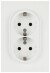 Розетка ЭРА Arktik 16-2104-01 двойная с заземлением 2X2P+E Schuko 16А-250В белый Б0070444