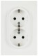 Розетка ЭРА Arktik 16-2104-01 двойная с заземлением 2X2P+E Schuko 16А-250В белый Б0070444