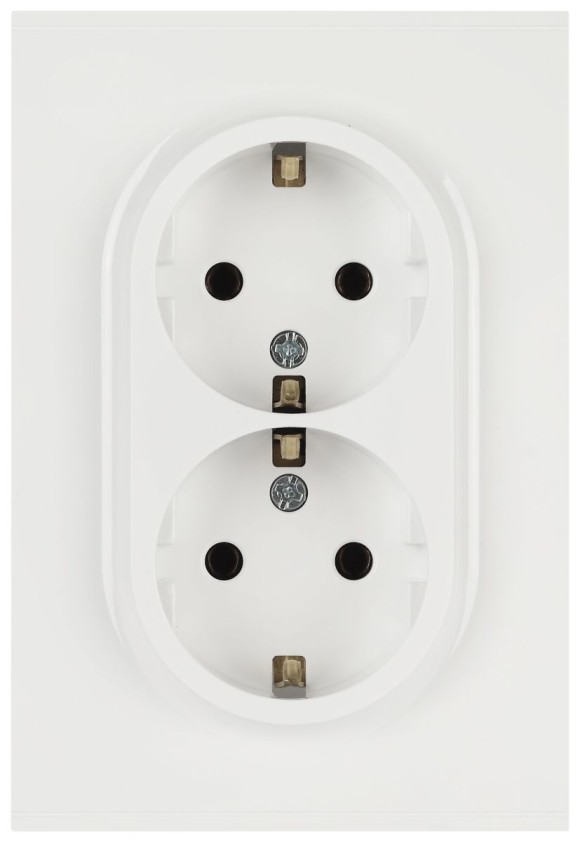 Розетка ЭРА Arktik 16-2104-01 двойная с заземлением 2X2P+E Schuko 16А-250В белый Б0070444
