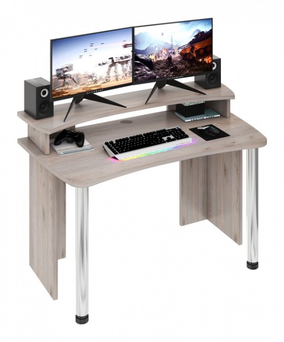 Стол компьютерный Домино Лайт СКЛ-Софт140+НКИЛ140 MER_SKL-Soft140-NKIL140_N