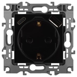 Розетка со шторками с USB type-A+C Эра 12-4108-06 Б0067746