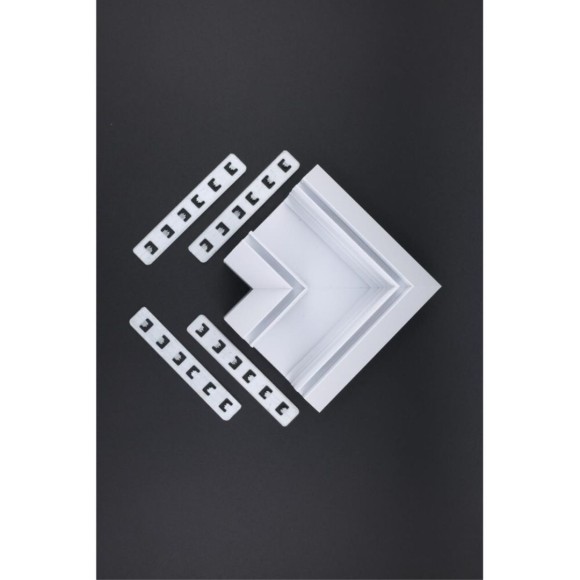 Соединитель магнитного шинопровода угловой плоский для натяжного потолка Aployt Magnetic track 220 APL.0284.10.04