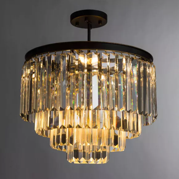 Потолочная люстра Divinare Nova 3001/01 PL-9, Черный, Прозрачный, Металл, крупный план