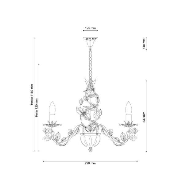 Подвесная люстра Lucia Tucci Fiori Di Rose 185.10.5