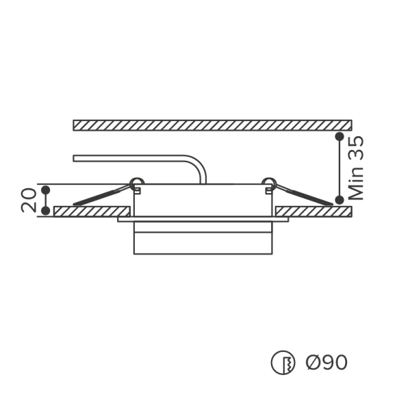 Встраиваемый светильник Wolta Luce WDL-GX53/06BL-R