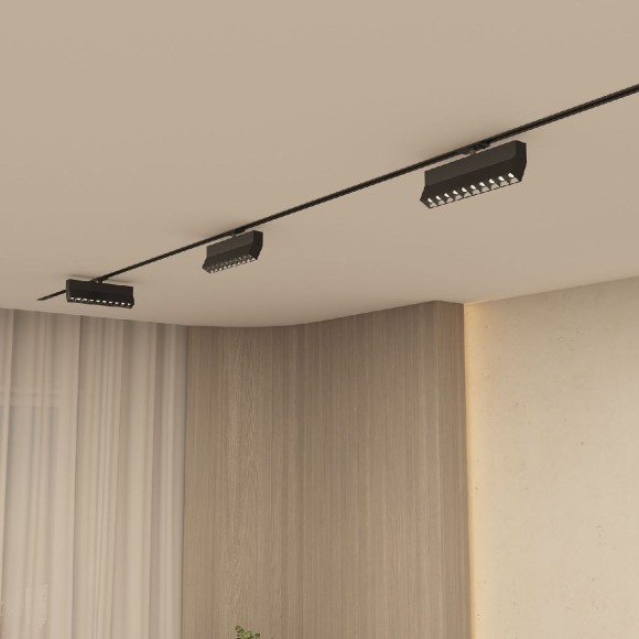 Трековый однофазный светильник Denkirs Edder DK6646-BK