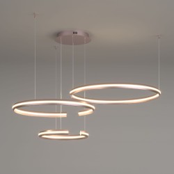 Подвесная светодиодная люстра с пультом управления Eurosvet Gap 90180/3 сатин-никель