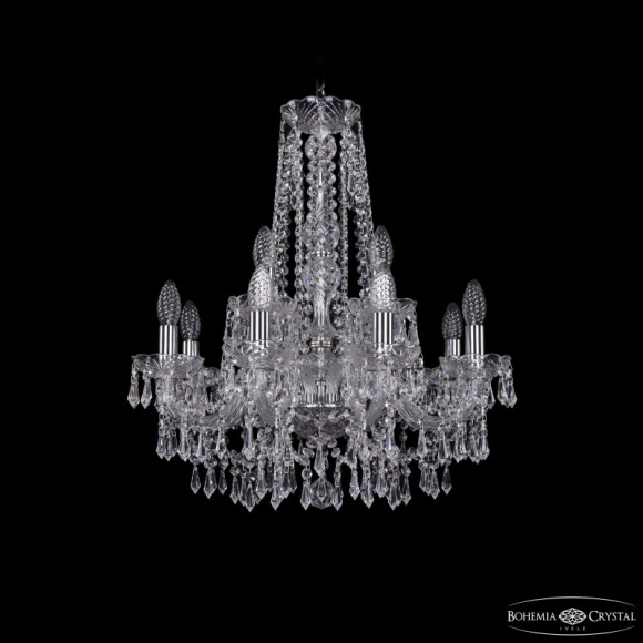 Подвесная люстра Bohemia Ivele Crystal 1403/8+4/195/h-60 Ni
