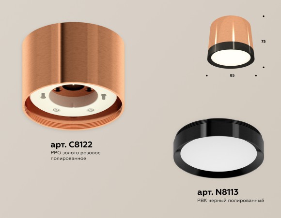 Потолочный светильник Ambrella Light Techno Spot XS8122001 (C8122, N8113)