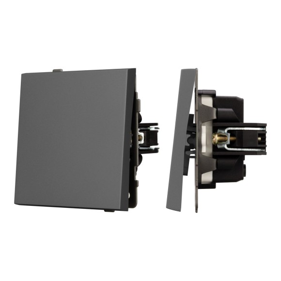 Механизм выключателя одноклавишный перекрёстный Arlight SWT-TENDO-MKX1-SFPL-GR (230V, 10A) 054573