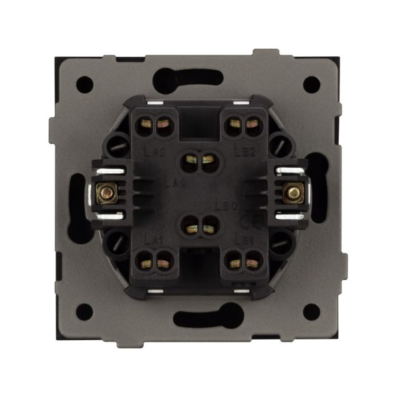 Механизм выключателя одноклавишный перекрёстный Arlight SWT-TENDO-MKX1-SFPL-GR (230V, 10A) 054573