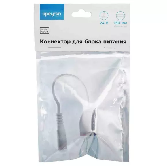 Коннектор для подключения модульного светильника Apeyron 09-25, Белый, Пластик Коннектор для подключения модульного светильника Apeyron 09-25, Белый, Пластик