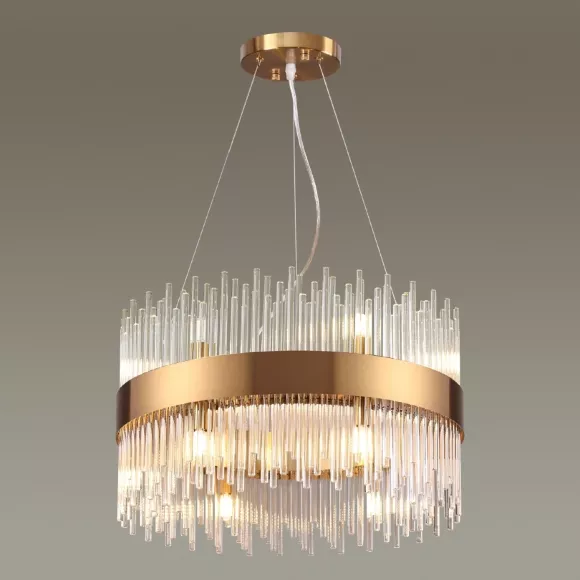 Подвесная люстра Odeon Light Focco 4722/12, Бронза, Прозрачный, Металл, крупный план Подвесная люстра Odeon Light Focco 4722/12, Бронза, Прозрачный, Металл, крупный план