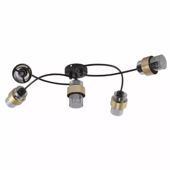 Потолочная люстра Escada Hurricane 1139/5P Black/Gold, Черный, Золото, Металл Потолочная люстра Escada Hurricane 1139/5P Black/Gold, Черный, Золото, Металл