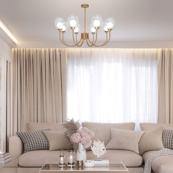 Люстра на штанге Eurosvet Spritz 70217/8 латунь a064748