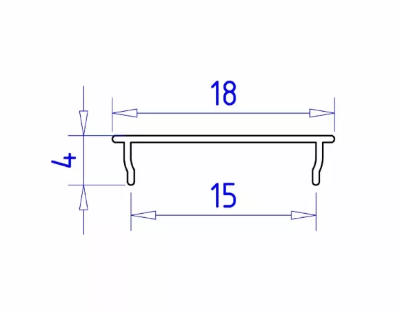 Алюминиевый накладной профиль Ambrella Light Alum Profile GP1600WH