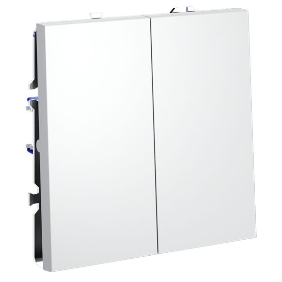 Выключатель двухклавишный Voltum S70 VLS020102