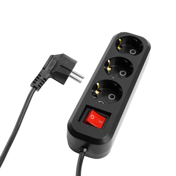 Удлинитель 3-местный с/з с выключателем Stekker Home HM03-31-05 50423