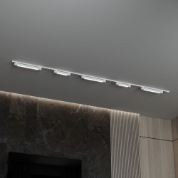 Трековая система со светильниками №1 однофазная накладная Skylite (220В, форма - прямая, 3м, 4000K) белая Hesby Lighting HSBL_kompl_S001_NI3W4K