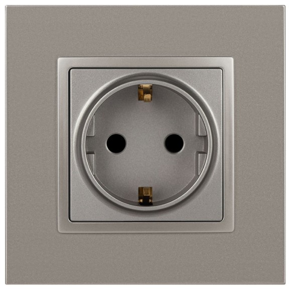 Розетка 2P+E Schuko со шторками Эра Elegance 14-2102-16 Б0065806
