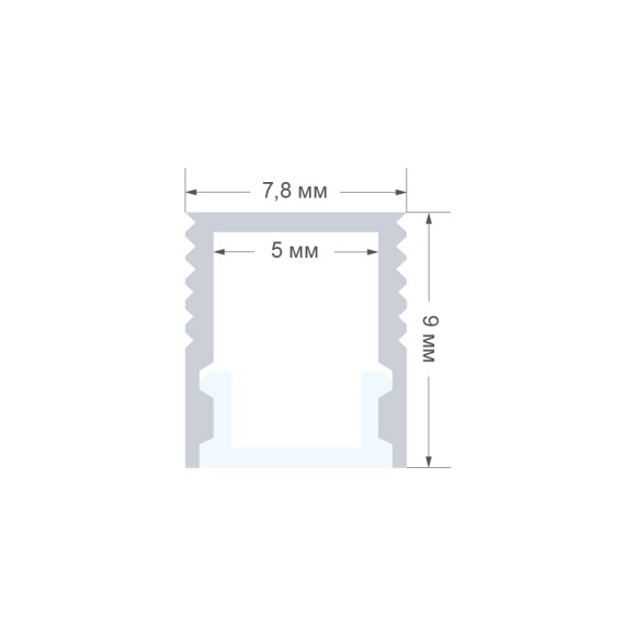 Профиль алюминиевый (рассеиватель белый матовый, заглушки - 2шт., крепеж - 8шт.) Apeyron 08-38-4