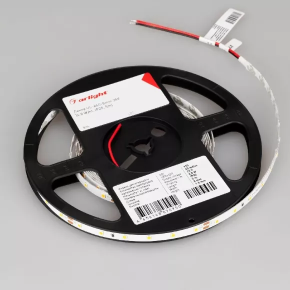 Светодиодная лента Arlight UL-A60-8mm 24V Warm2400 (4.8 W/m, IP20, 5m) 042285 Светодиодная лента Arlight UL-A60-8mm 24V Warm2400 (4.8 W/m, IP20, 5m) 042285