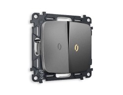 Комплект механизма 2-кл проходного выключателя с подсветкой Ambrella Volt Omega MO654030