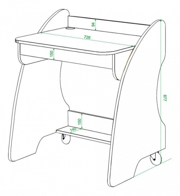 Стол компьютерный Домино нельсон СК-13 MER_SK-13_BE