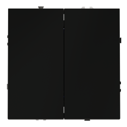 Перекрестный переключатель встраиваемый Voltum S70 двухклавишный 10А, (черный матовый) VLS020508