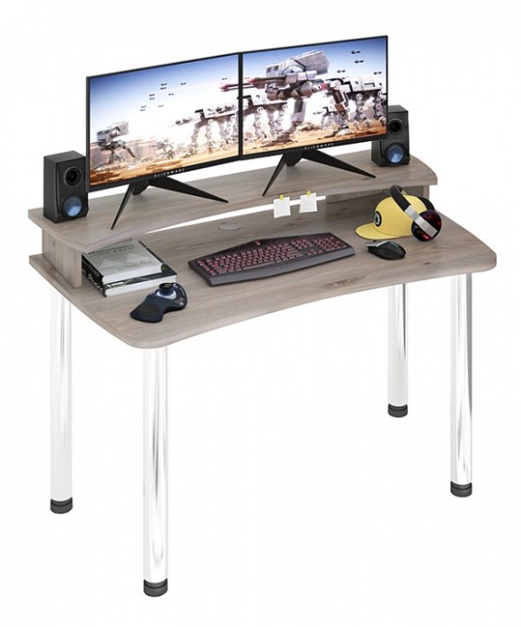 Стол компьютерный Домино Лайт СКЛ-Софт140МО+НКИЛ140 MER_SKL-Soft140MO-NKIL140_N