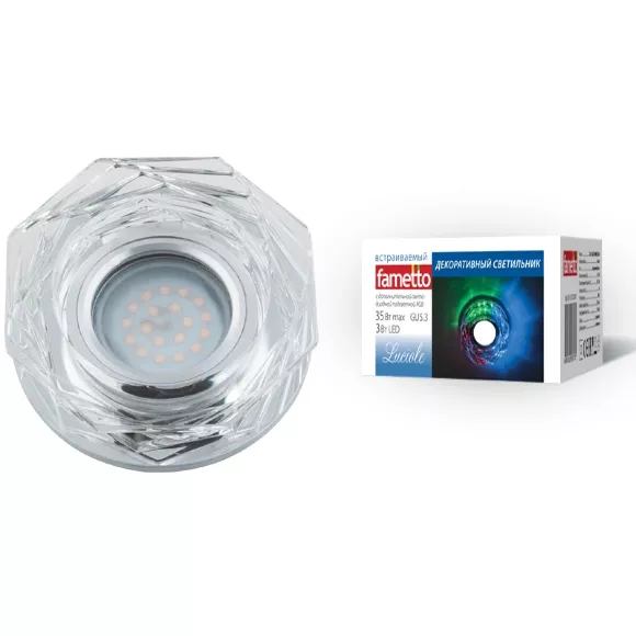 Встраиваемый светильник Fametto Luciole DLS-L122 GU5.3 GLASSY/CLEAR/RGB UL-00000371 Встраиваемый светильник Fametto Luciole DLS-L122 GU5.3 GLASSY/CLEAR/RGB UL-00000371