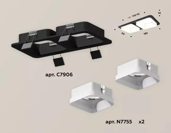 Встраиваемый светильник Ambrella Light Techno XC7906013 (C7906, N7755) Встраиваемый светильник Ambrella Light Techno XC7906013 (C7906, N7755)