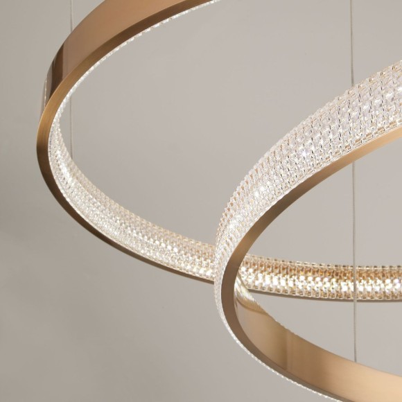 Подвесная светодиодная люстра с пультом управления Eurosvet POSH 90175/3 медный