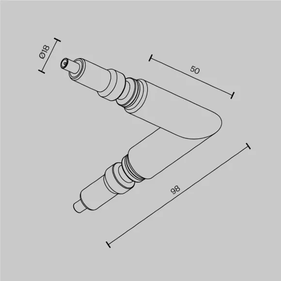 L-образный коннектор для штанговой системы Maytoni Axity CA006EC-B, Черный L-образный коннектор для штанговой системы Maytoni Axity CA006EC-B, Черный