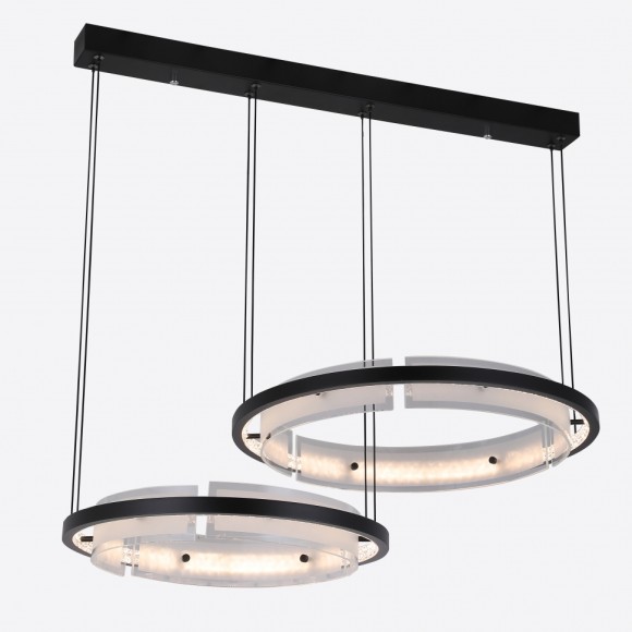 Подвесная светодиодная люстра с пультом управления iLedex Meridian C4716-78 MBK