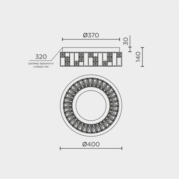 Потолочный светильник Modelux ML.2400.400 GD