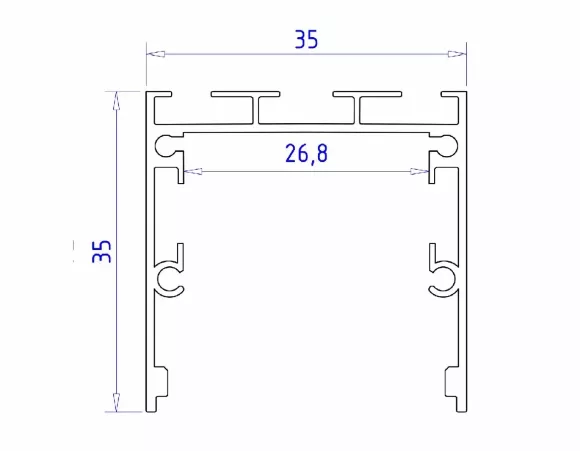 Алюминиевый профиль Ambrella Light Profile System GP2550BK Алюминиевый профиль Ambrella Light Profile System GP2550BK