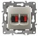 Розетка аудио двойная Эра 12-3112-15 Б0027470