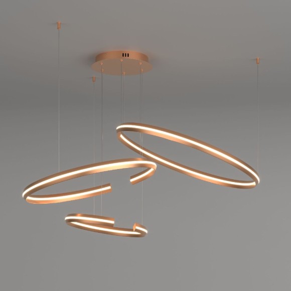 Подвесная светодиодная люстра с пультом управления Eurosvet Gap 90180/3 золото