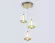Подвесной светильник Ambrella Light High Light Crystal LH31011, Латунь, Янтарный, Теплый белый