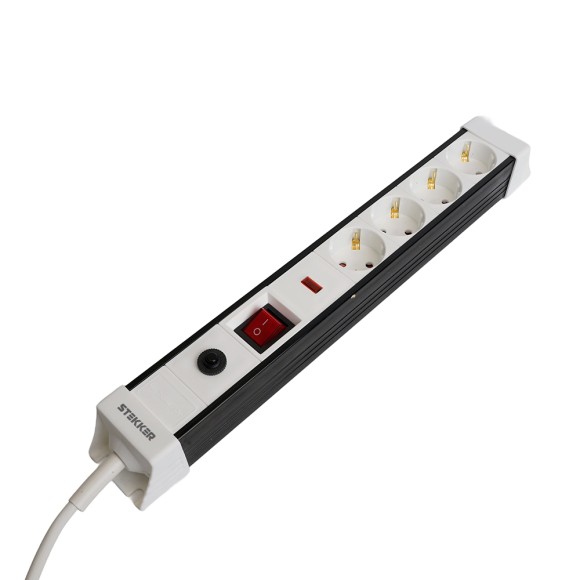 Сетевой фильтр 4-местный с/з Stekker Techno HM22-41-03 50148