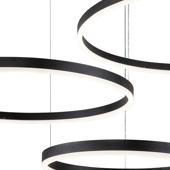 Подвесной светодиодный светильник Indigo Galass 14001/3P Black V000032L