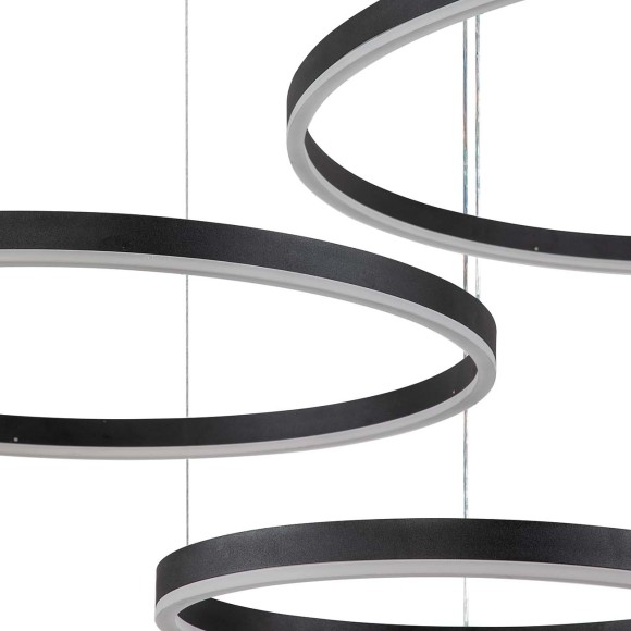 Подвесной светодиодный светильник Indigo Galass 14001/3P Black V000032L