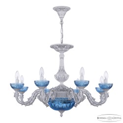 Подвесная люстра Bohemia Ivele Crystal AL79101P/8/250 WMN P Aquamarine/M-1G