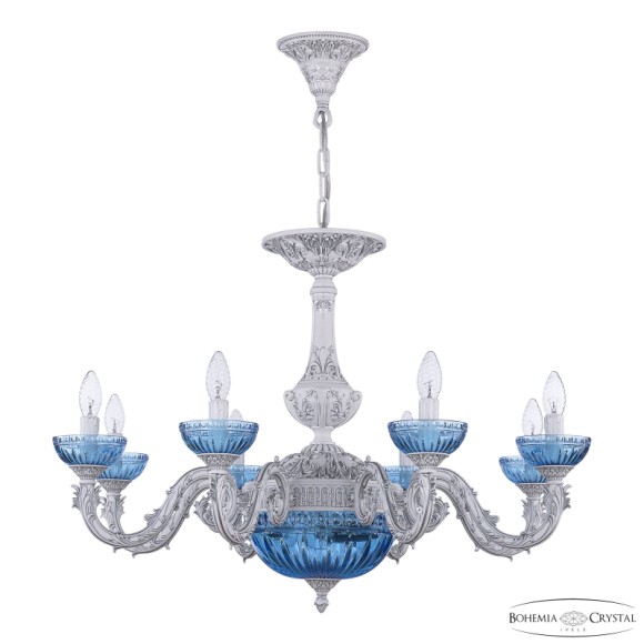 Подвесная люстра Bohemia Ivele Crystal AL79101P/8/250 WMN P Aquamarine/M-1G