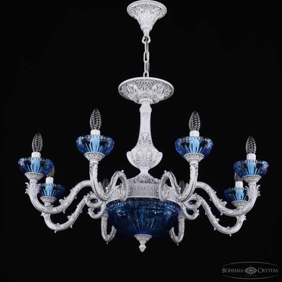 Подвесная люстра Bohemia Ivele Crystal AL79101P/8/250 WMN P Aquamarine/M-1G